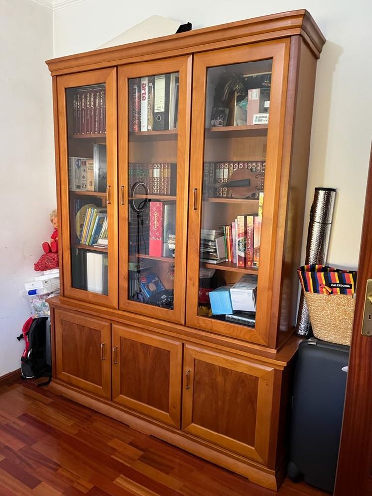 Mobília de escritório de madeira de cerejeira maciça