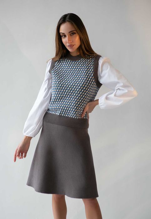 Новенька спідничка у кольорі капучино бренду 25 union, розмір s/m