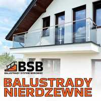 BALUSTRADY • szklane • nierdzewne • aluminiowe • nowoczesne • czarne