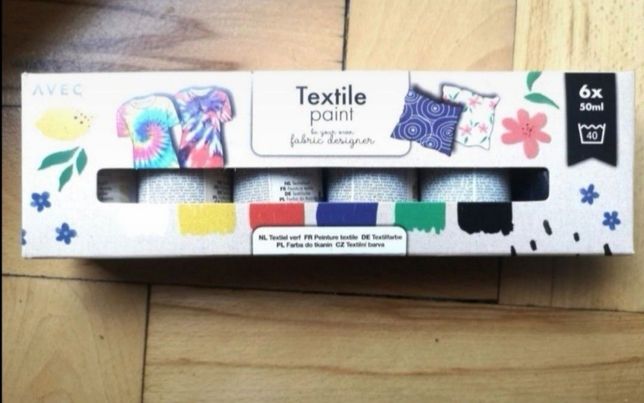 Farba do tkanin farby do tkanin 6 szt. textile paint