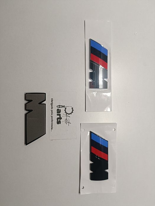 Emblema Mala BMW "M" Cromado/Preto