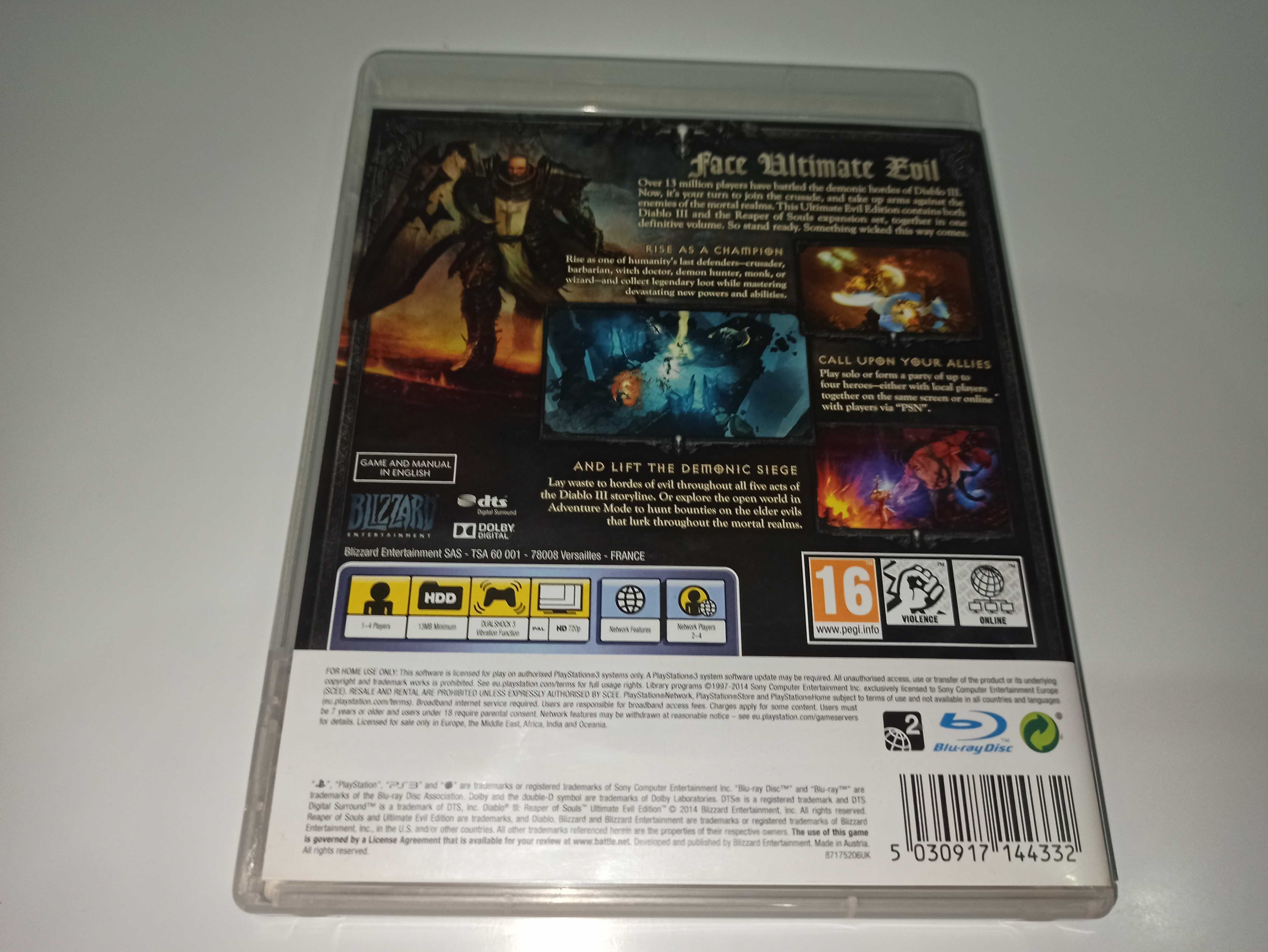 ps3 DIABLO III 3 REAPER OF SOULS PL po polsku ULTIMATE mówią po polsku