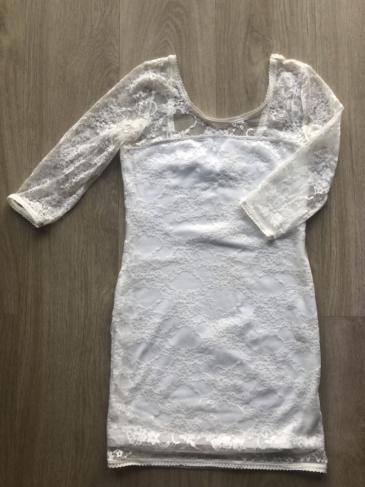 Міні сукня біла h&m