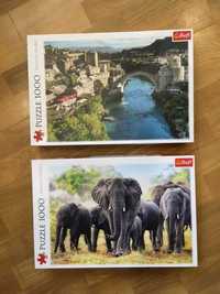 puzzle 1000 trefl -słonie i most w Vukowarze