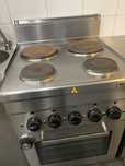 Fogão elétrico em inox 4 placas e forno para café/restaurante