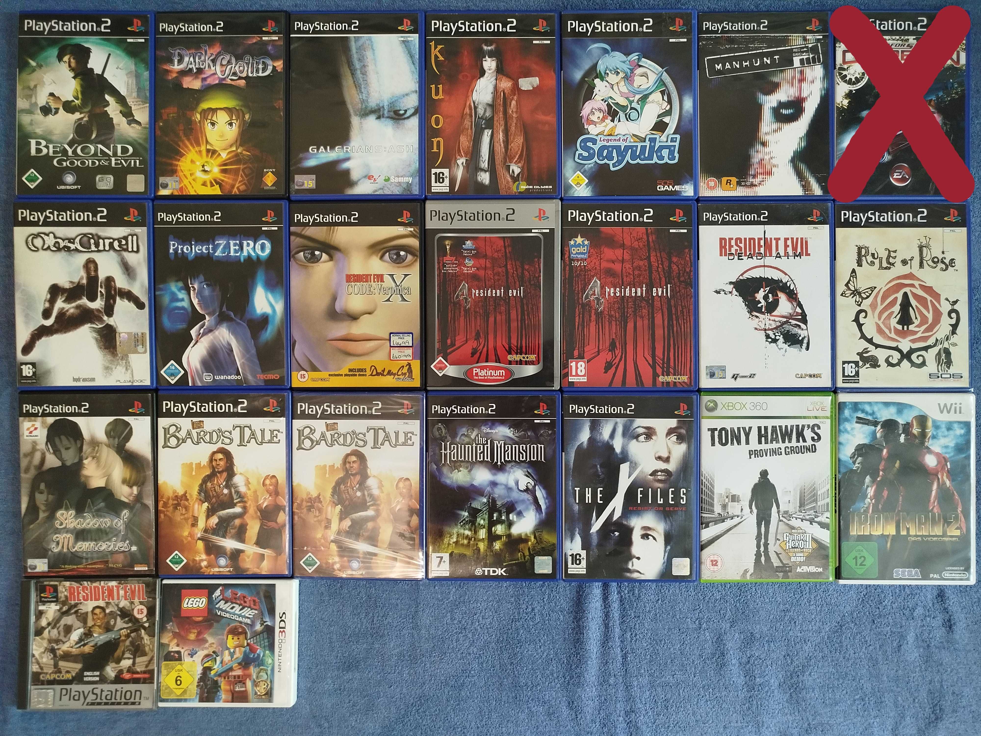 Dark Cloud, Kuon, Obscure 2, Rule of Rose, Project Zero, Resident Evil