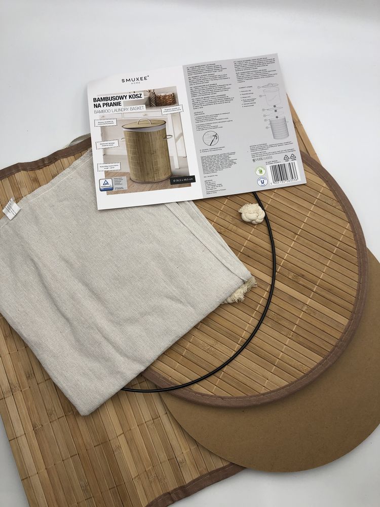 Bambusowy kosz na pranie 35,5x49,5