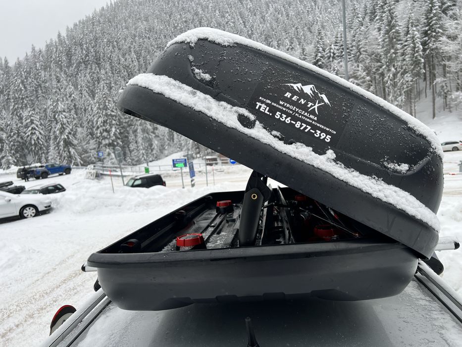 Wynajem wypożyczenia boxów dachowych, bagażniki dachowe