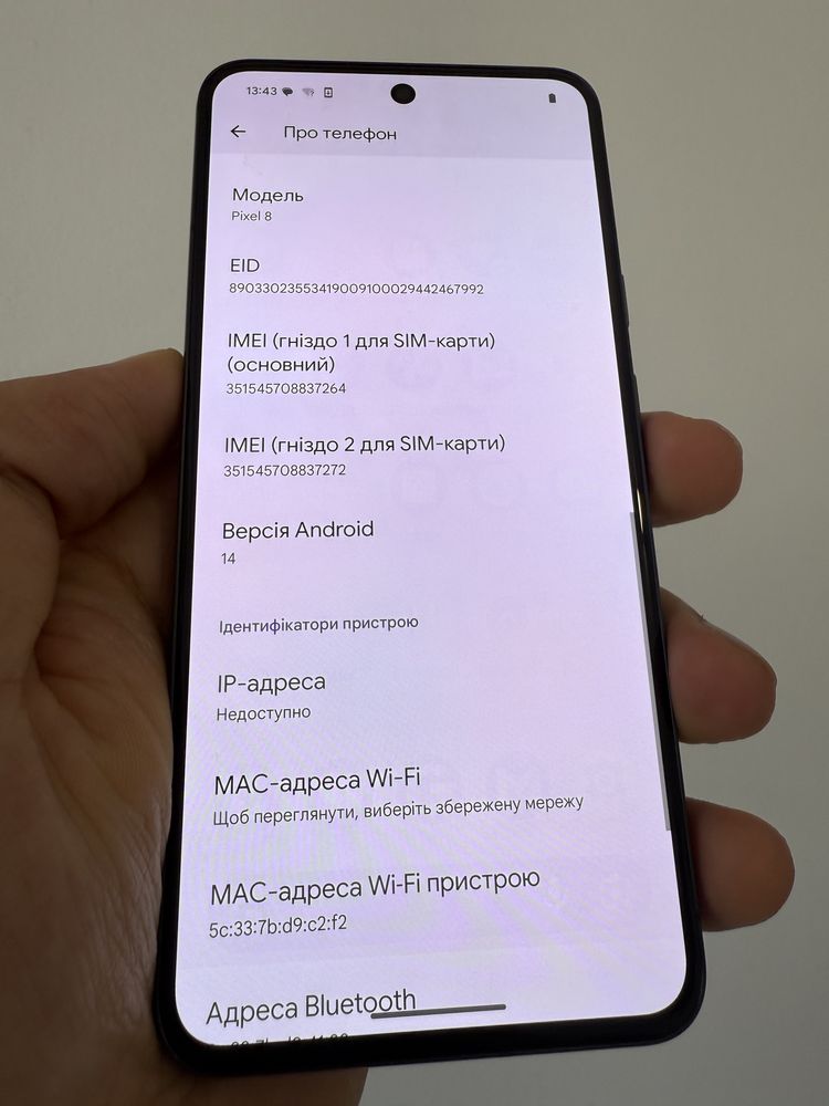 Google Pixel 8 256gb. Neverlock 98% accubattery