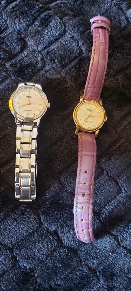 Dwa zegarki Casio damskie