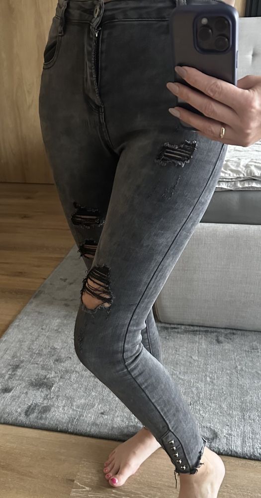 Jeans czarne rozm 36