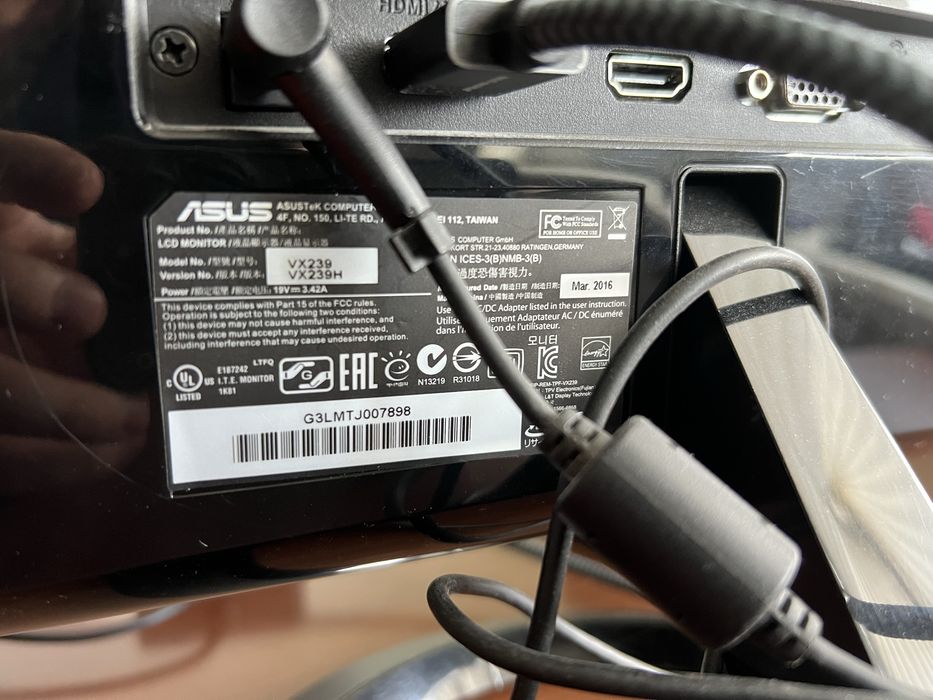 Монитор Asus vx239h 23 дюйма, матрица IPS 76 Гц Монітор Асус 23