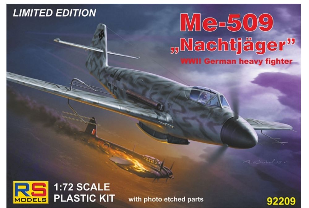 RS MODELS 92209 samolot ME-509 NACHTJAGER skala 1/72