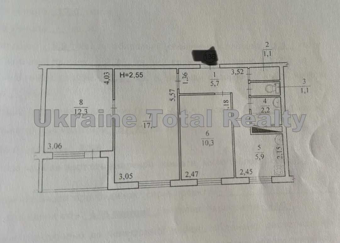 ОБОЛОНЬ Продаж 3к квартири під ремонт До метро 10хв! Вул Малиновського