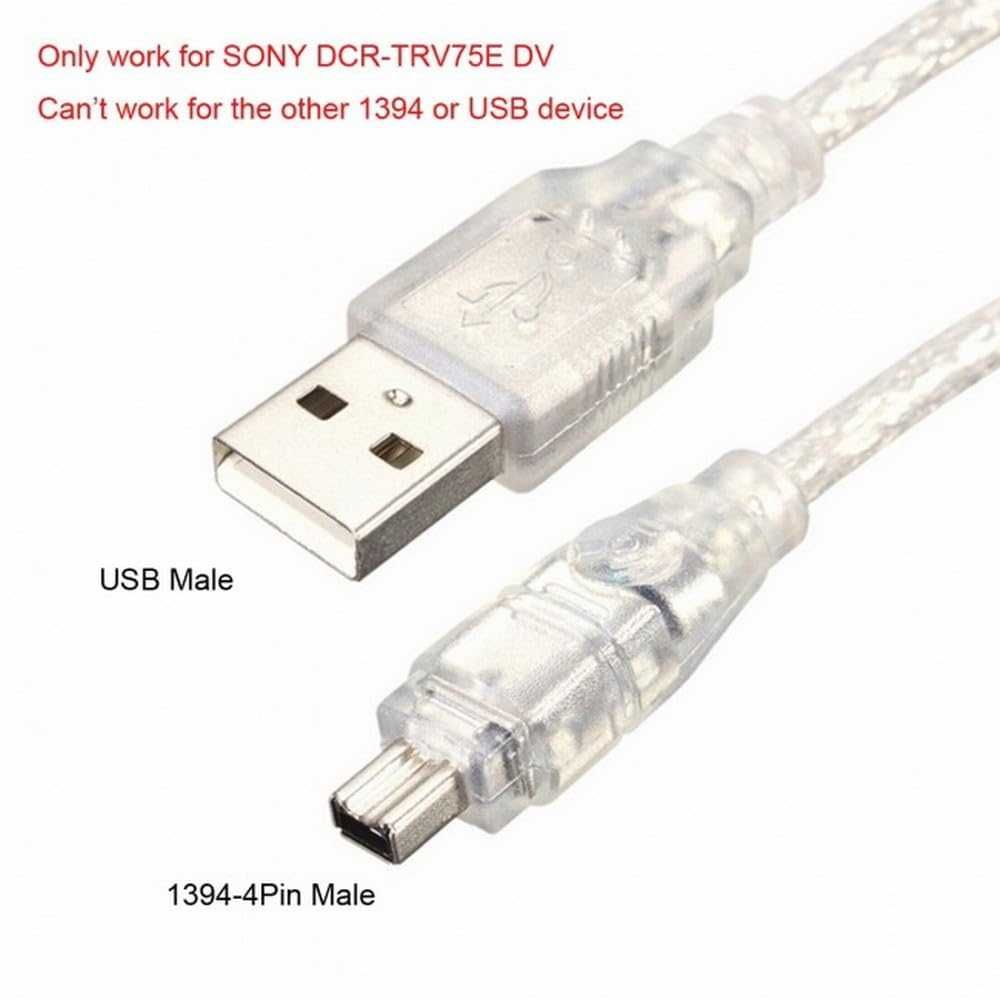 Adapter USB na Firewire IEEE 1394 4pinowy męski do Sony DCR-TRV75E DV