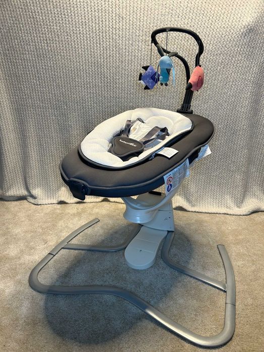 Leżaczek Babymoov Swoon Motion Zinc szaro-biały