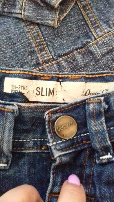 Kurtka i spodnie jeans 80/86 jesień ciuszki czapki kaszkiet chłopie