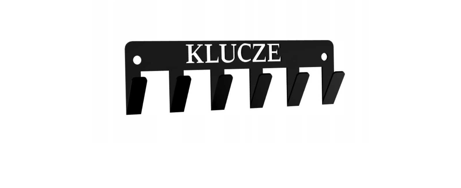 Wieszak na klucze NAPIS KLUCZE CZARNY Loft