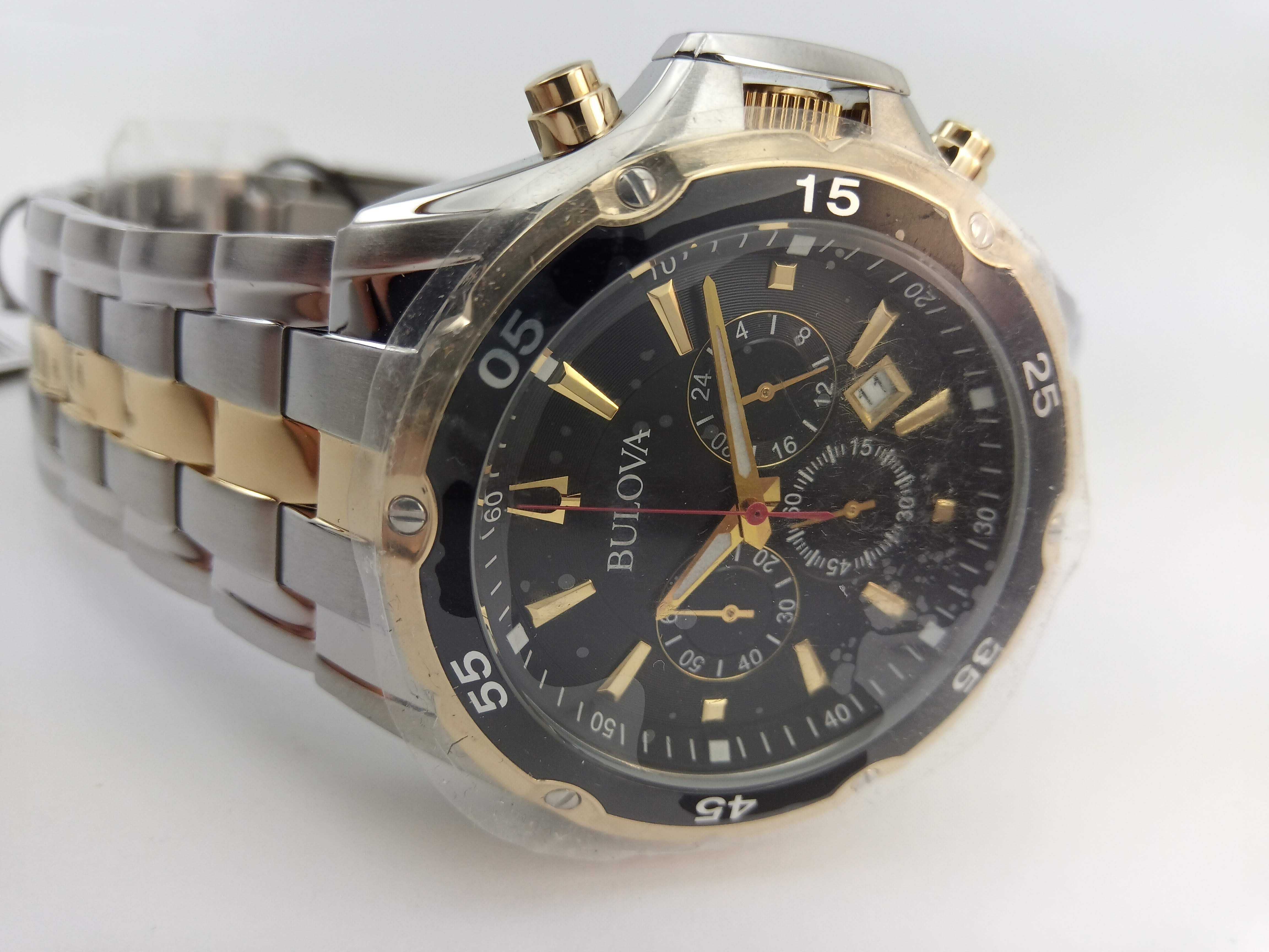 Bulova 98B376 мужские часы, хронограф, календарь - чоловічий годинник