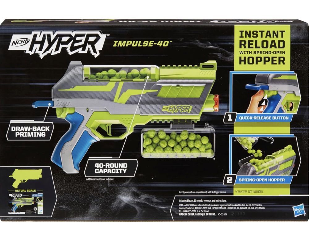 NERF Hyper Impulse-40 Нерф гіпер імпульс бластер