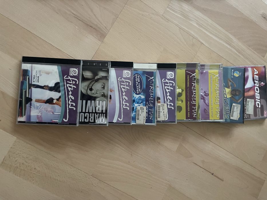 Płyty CD z muzyką do zajęć fitness 9 sztuk