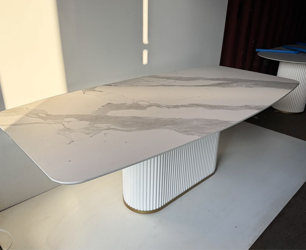 Stol producent table metal spiek kwarcowy podstawa stal NOWY