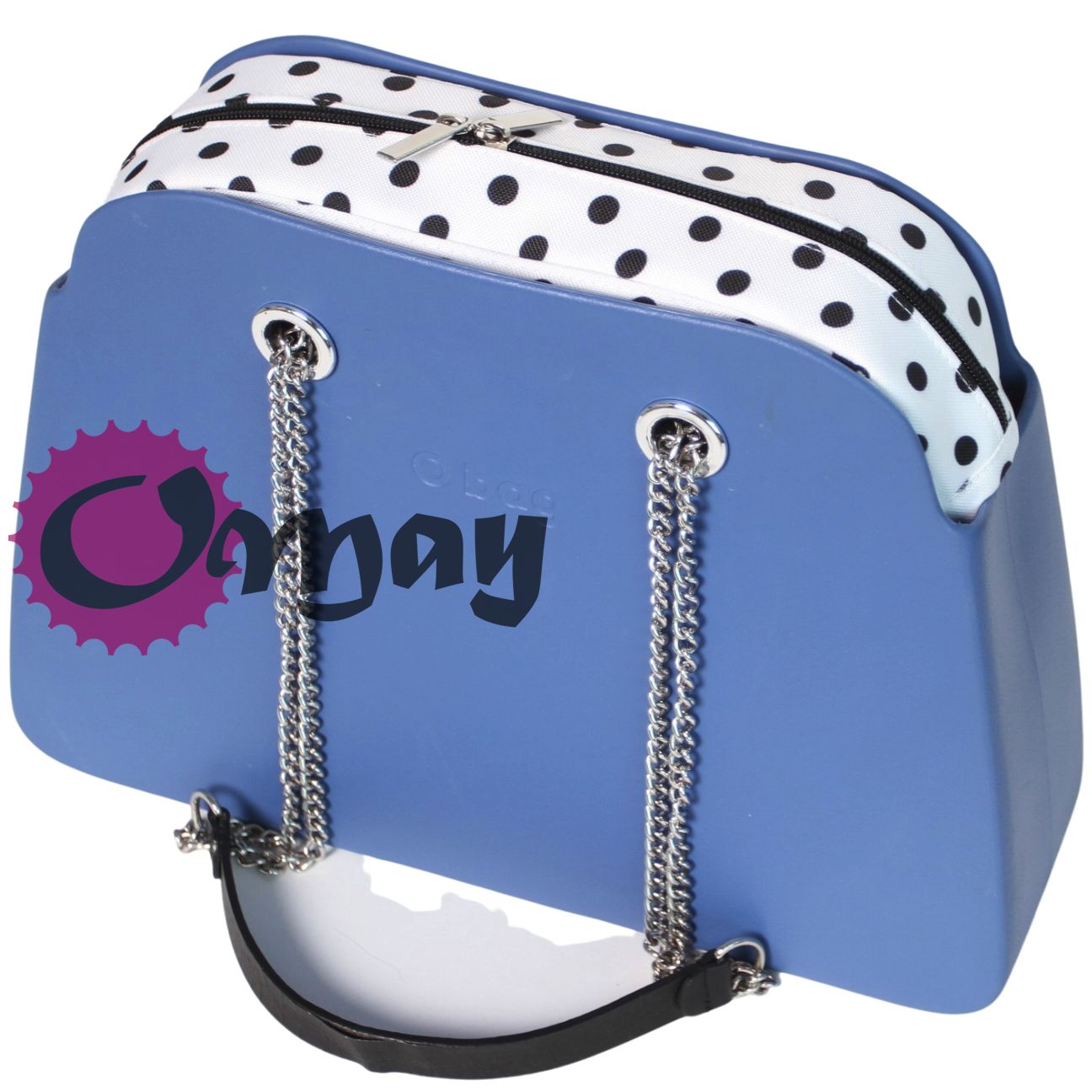 organizer OBAG REVERSE groszki czarne kropki 2 kieszenie VIP OMAY