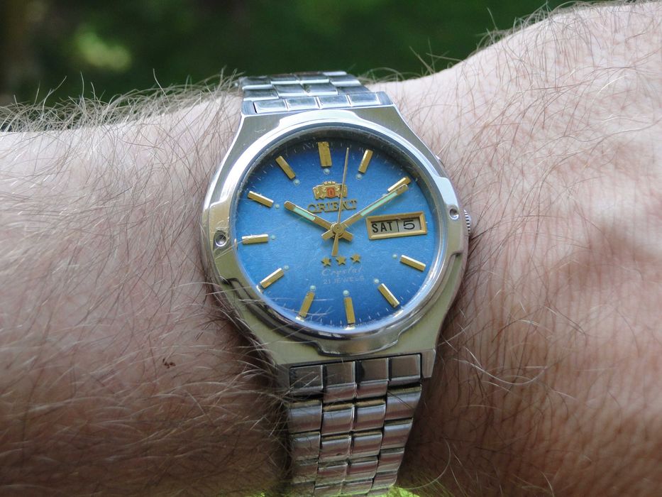 Orient Crystal - niebieski, piękny stan.