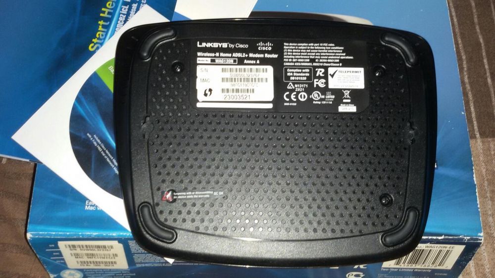 маршрутизатор Linksys Cisco WAG120N модем-роутер