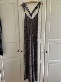 Długa sukienka letnia, na ramiączkach, wzorzysta, Promod, rozmiar L/XL