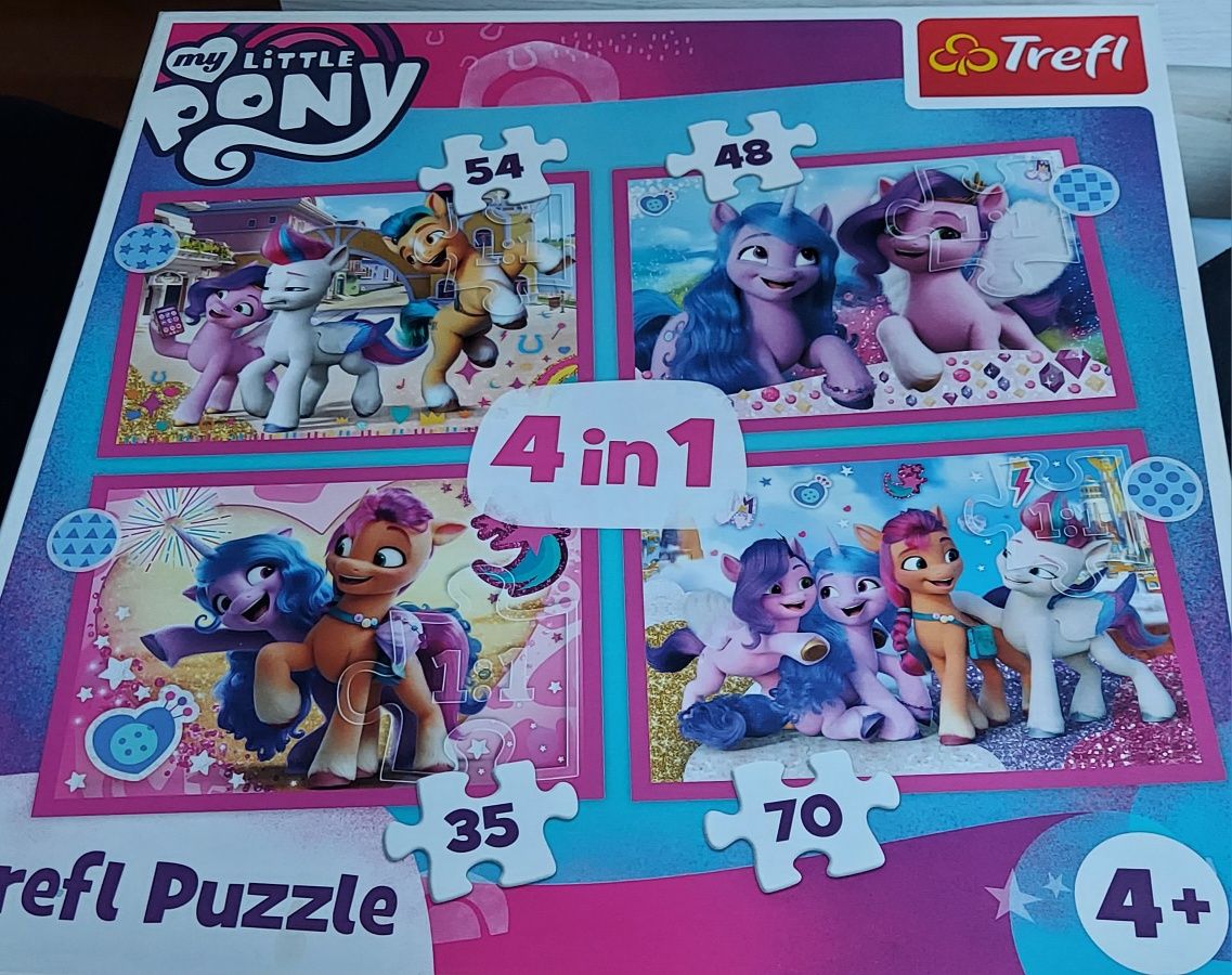 Puzzle 4+ 5+ 6+ 7+ my little pony elsa koci domek gabi barbie