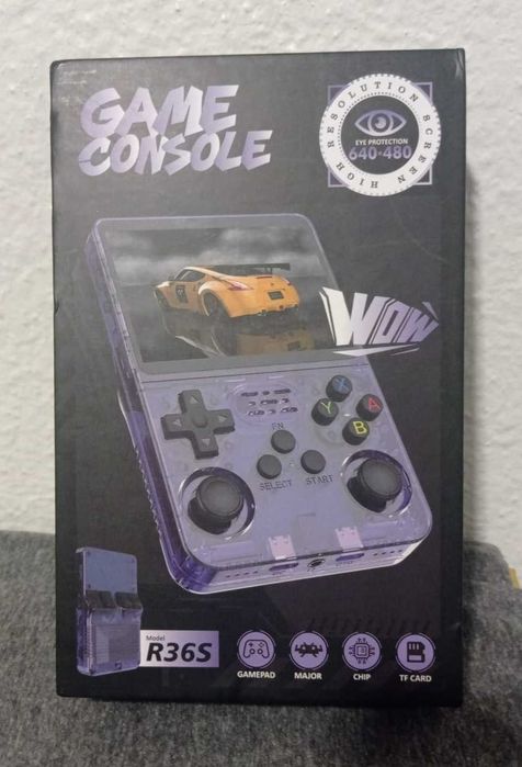 Consola Portátil Retrô R36 - Roxo - Nova!!
