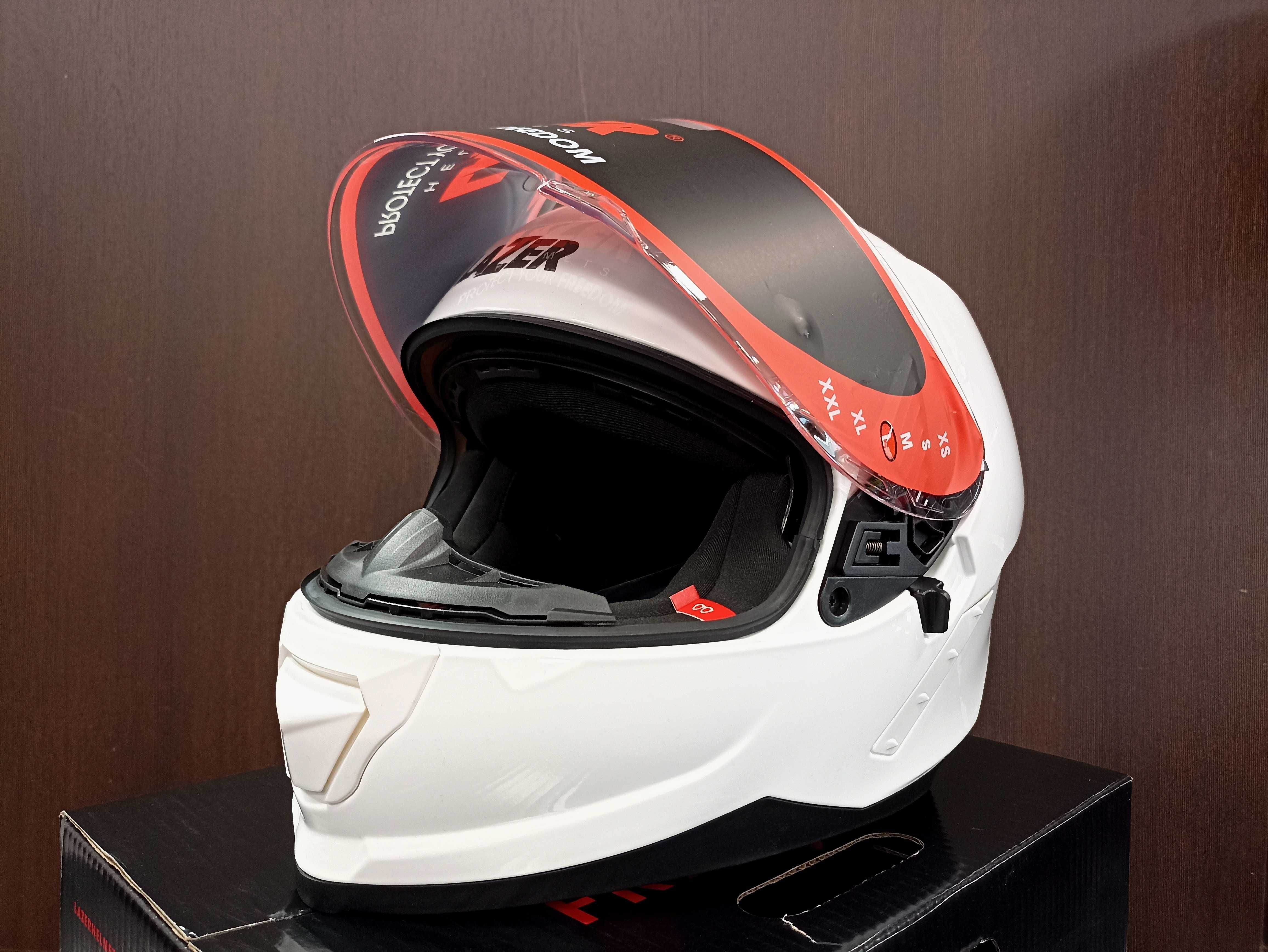 Nowy kask integralny LAZER RAFALE - biały połysk - L