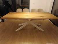 Stół z litego drewna dębowego loft pajak