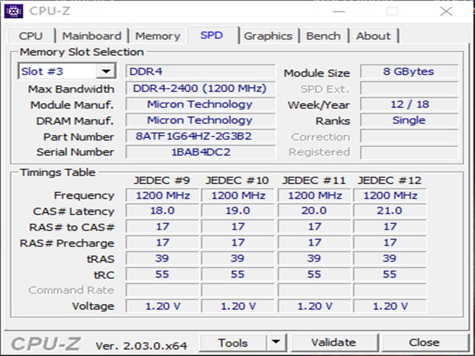DDR4 16GB MiCron 2400T