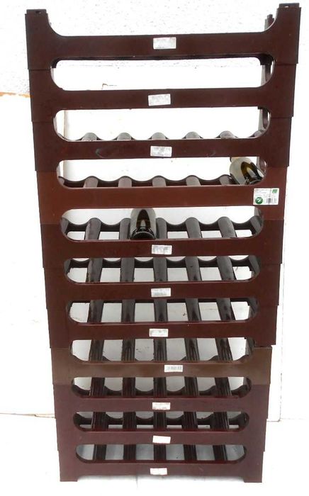 Stojak/półka modułowa na wino 11 x na 6 butelek= 66 , plastik