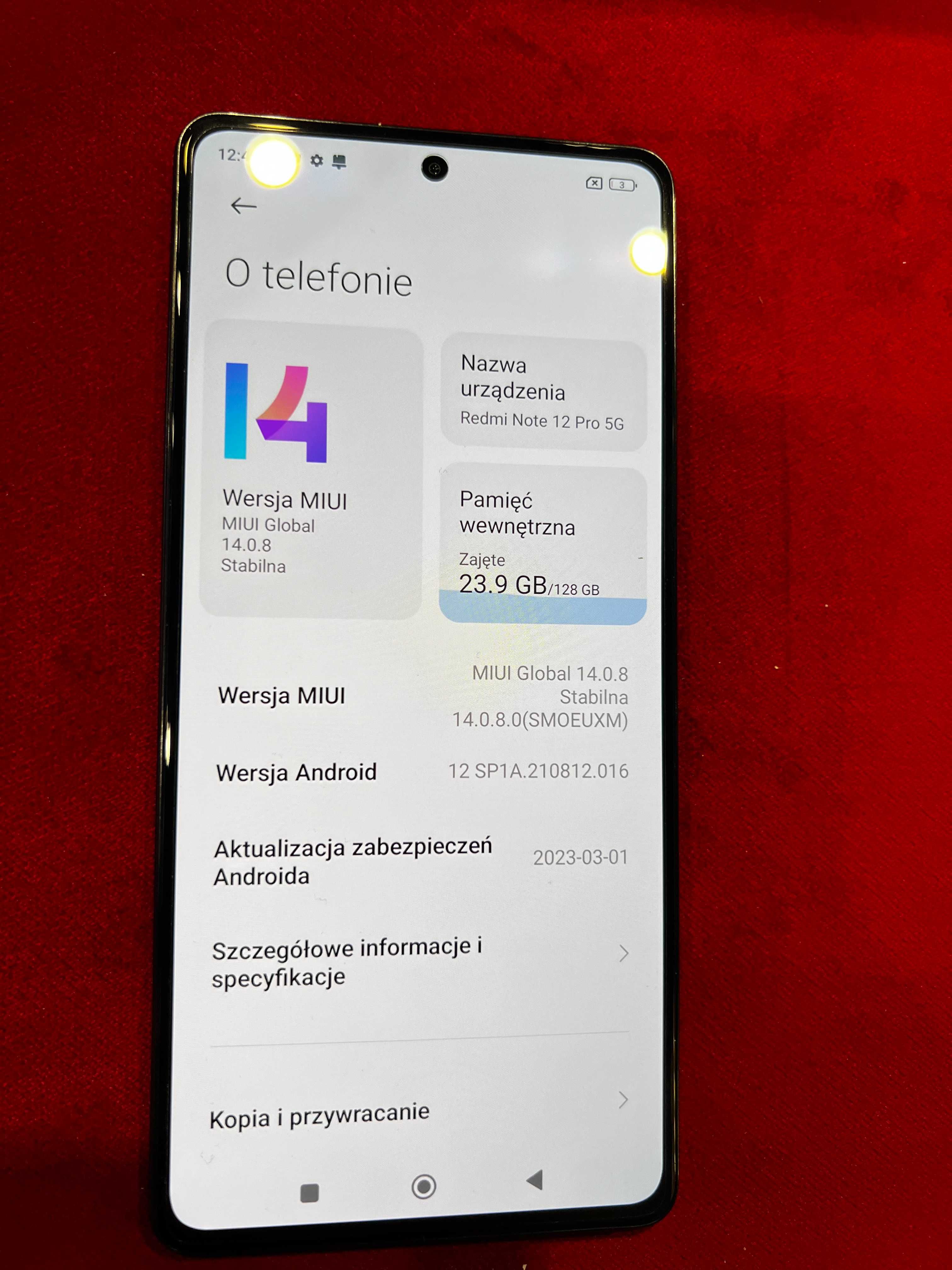 Xiaomi Redmi Note 12 Pro 5G 6+128 Czarny GW/ F23% Powystawowy