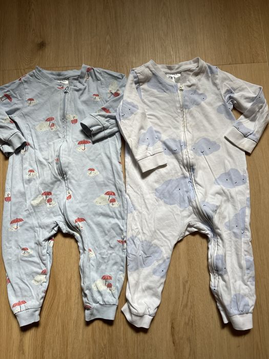 Dwupak pajacyki z suwakiem H&M 80