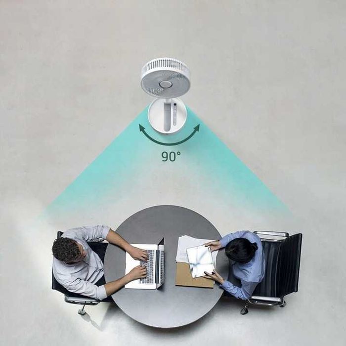 Wentylator podłogowy akumulatorowy rozkładany z pilotem