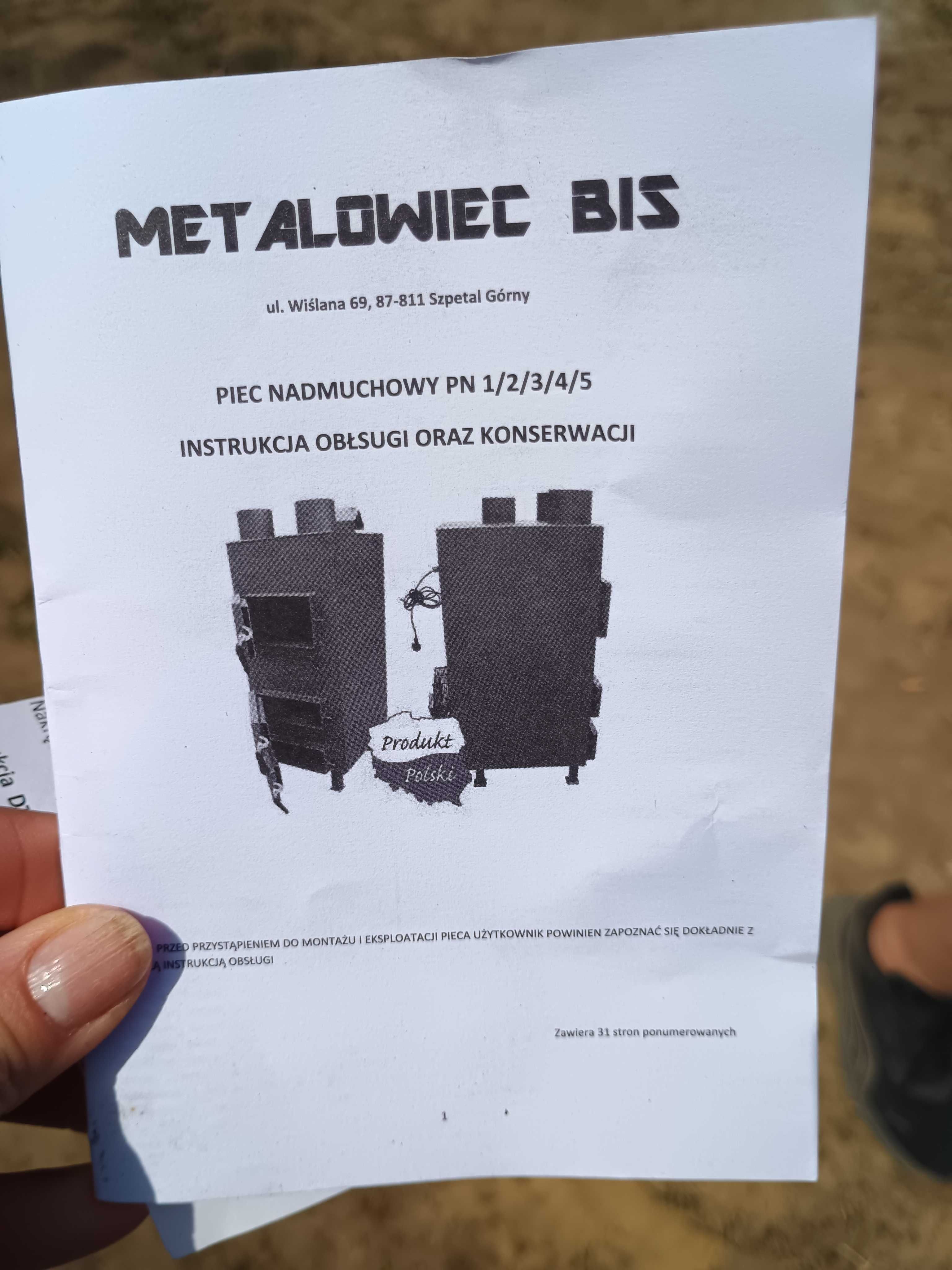 Sprzedam piec Metalowiec BIS PN1 ECO + rury