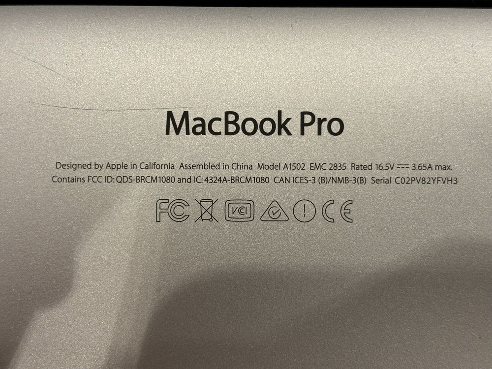 Macbook Pro a1502 rok 2015