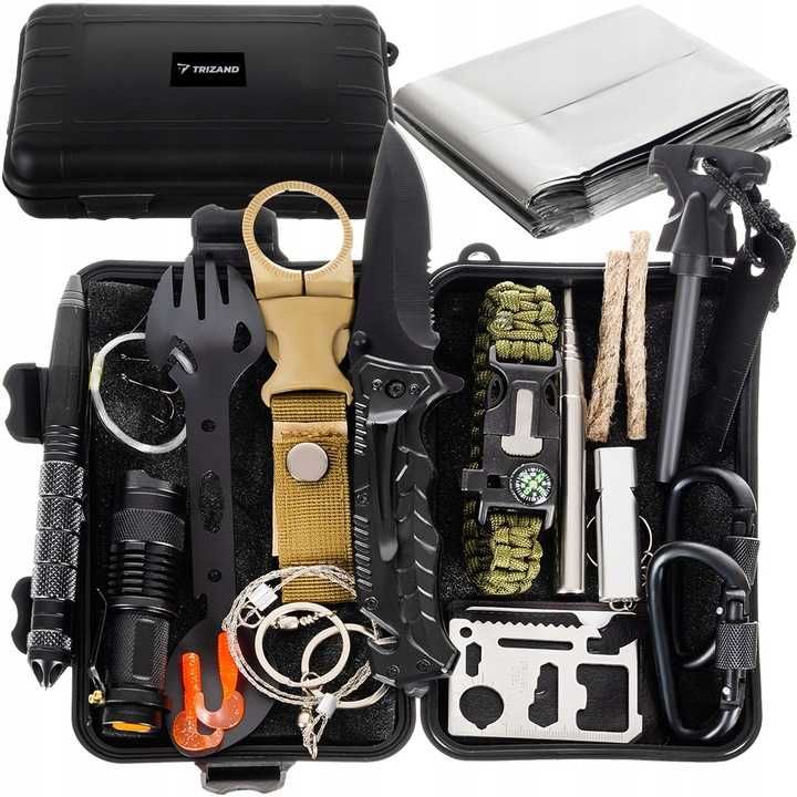 Duży wojskowy zestaw przetrwania survivalowy multitool 33w1