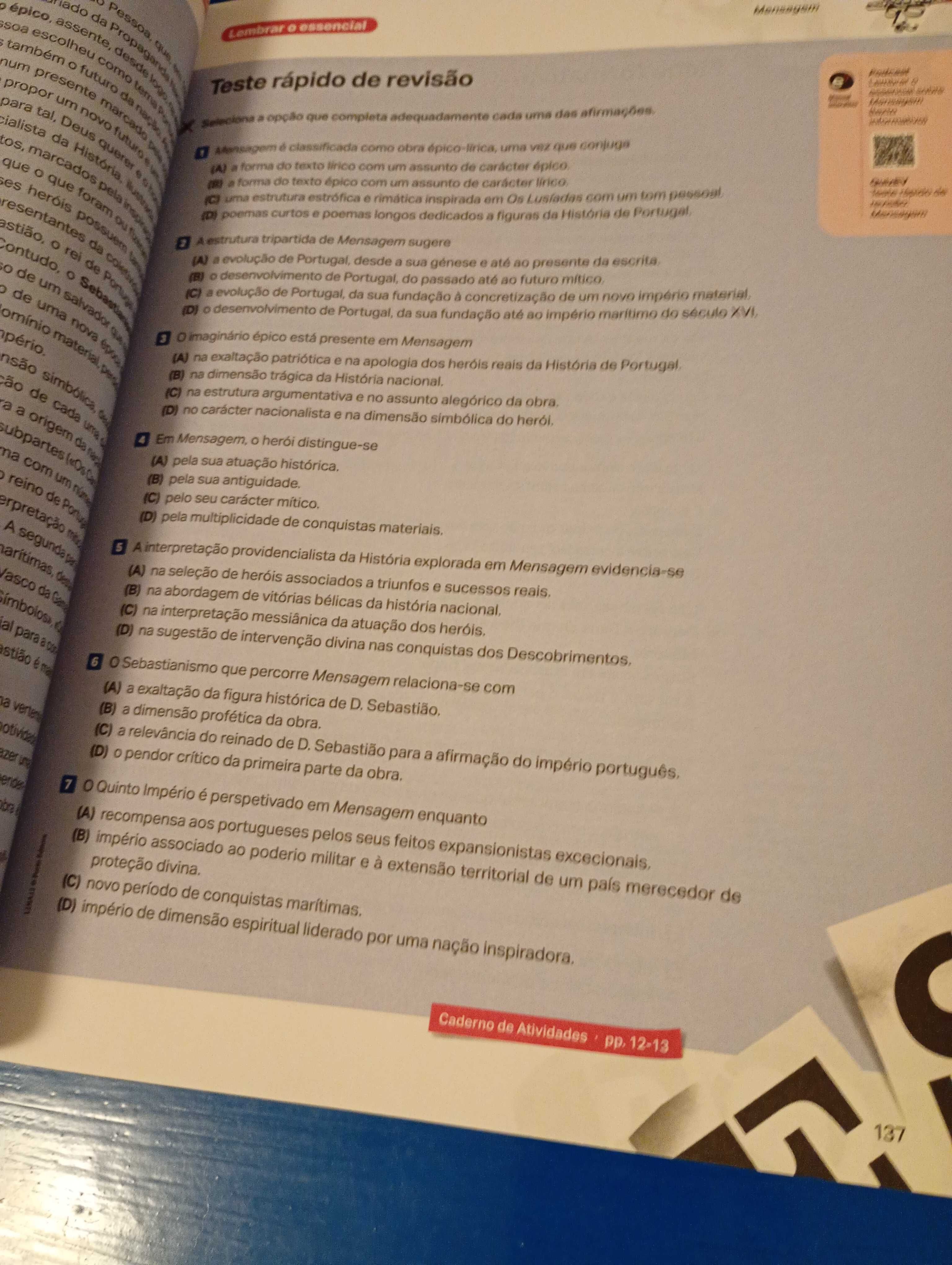 Letras em dia 12 ano manual