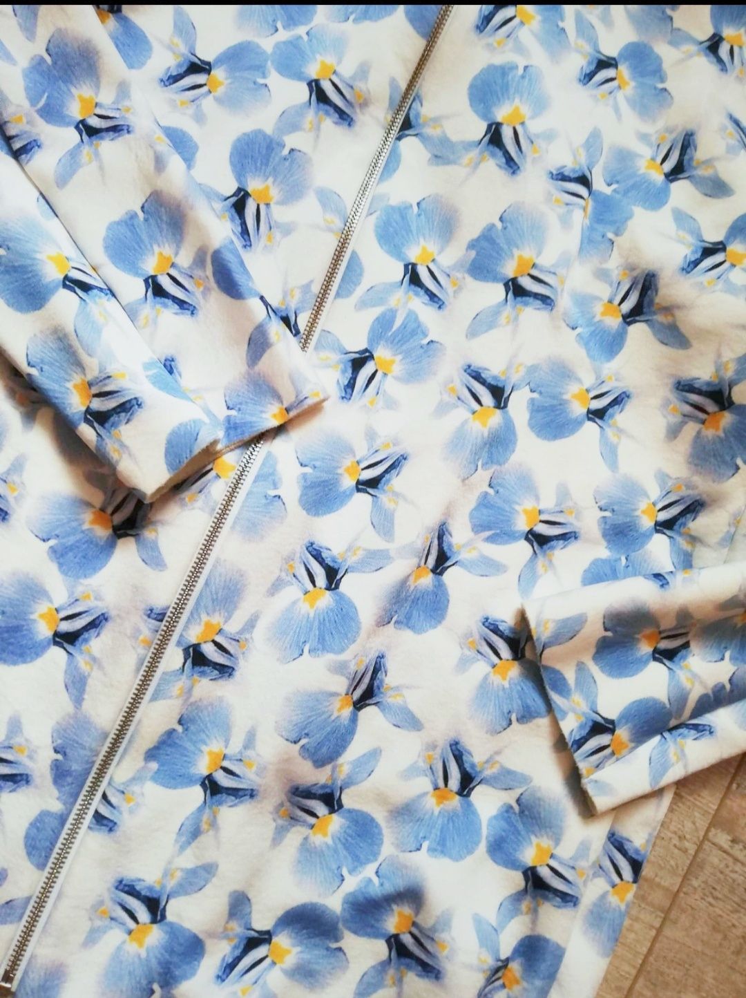Kurtka Cos wiosenna płaszczyk bluza kwiaty wiskoza bawełna oversize
