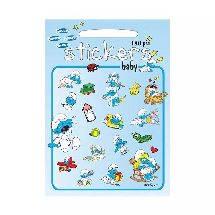 Zestaw Naklejek 180 szt Baby SMERFY. Barbo Toys