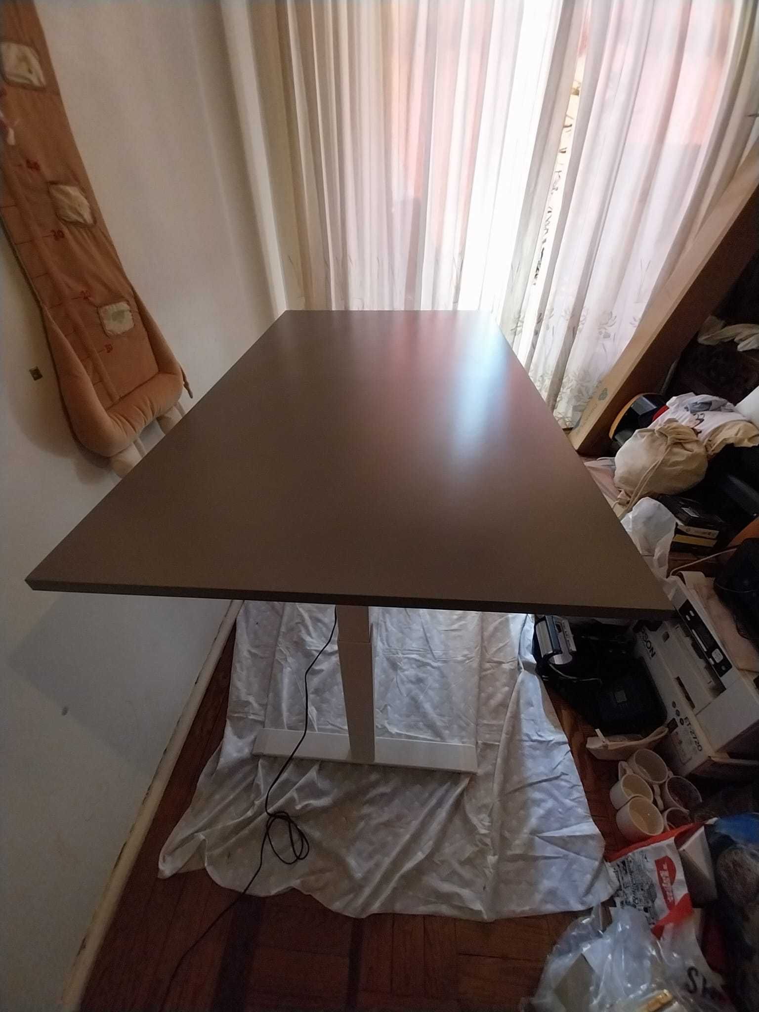 Secretária sentado/em pé, elétrico/branco, 140x80 cm (Ikea)