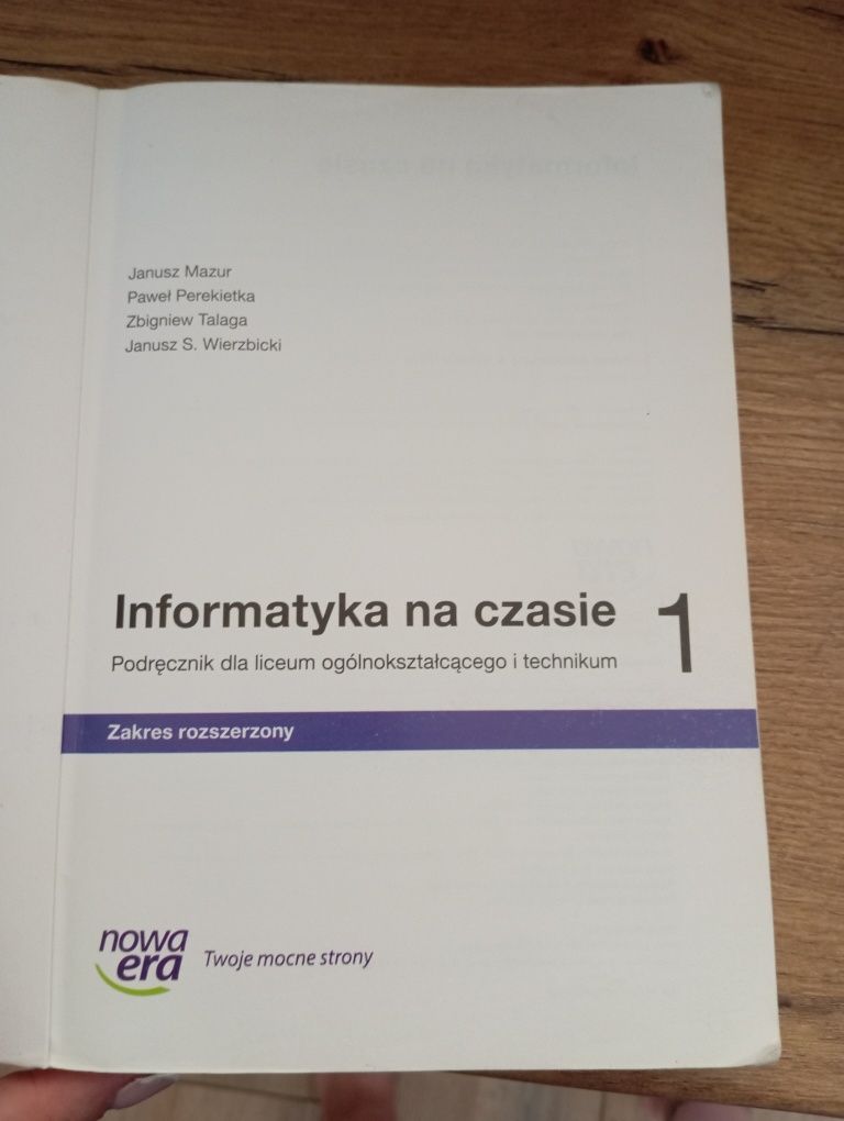 Podręcznik do informatyki, zakres rozszerzony klasa I