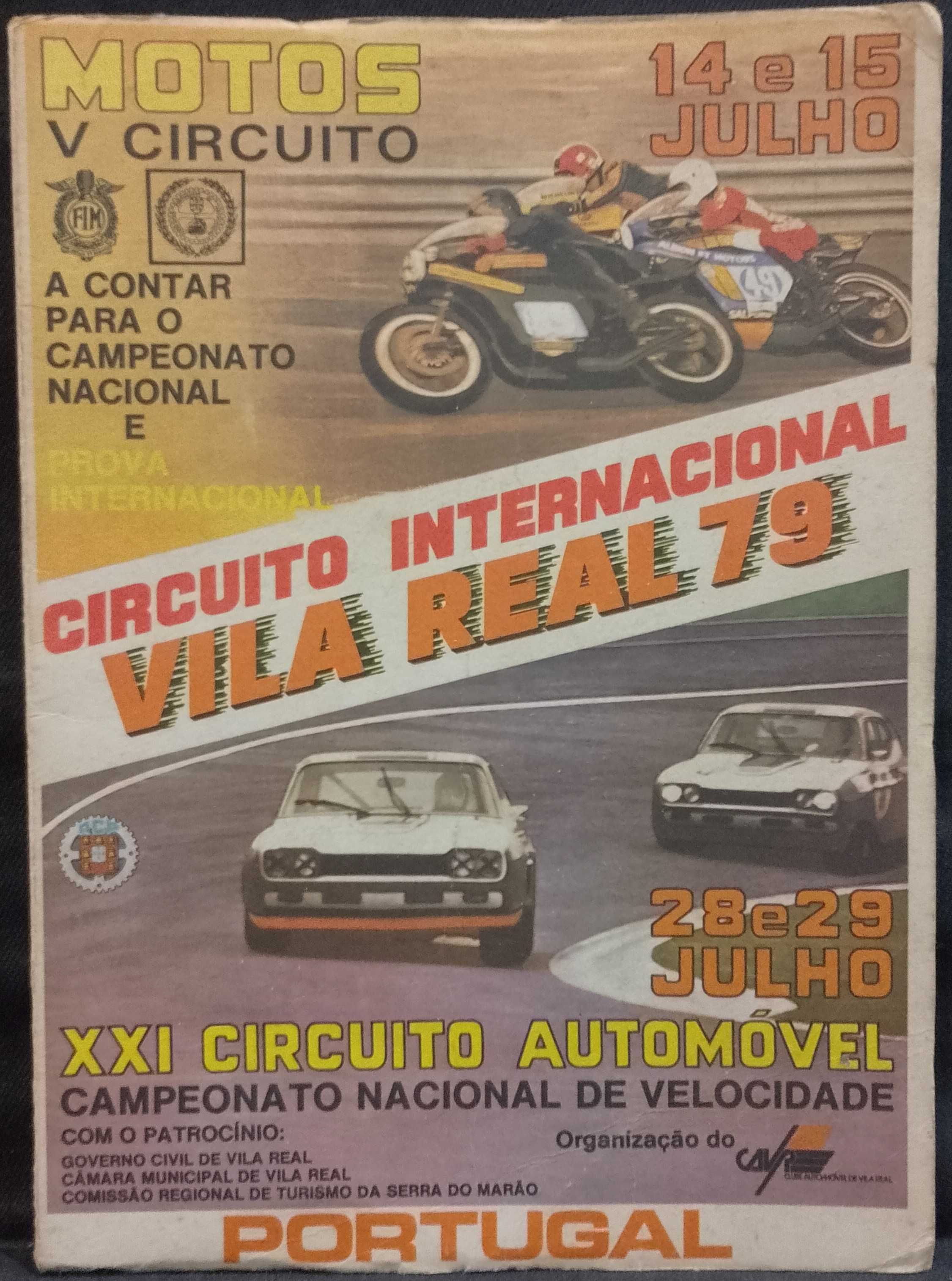 Livro Programa Circuito Internacional Vila Real 1979