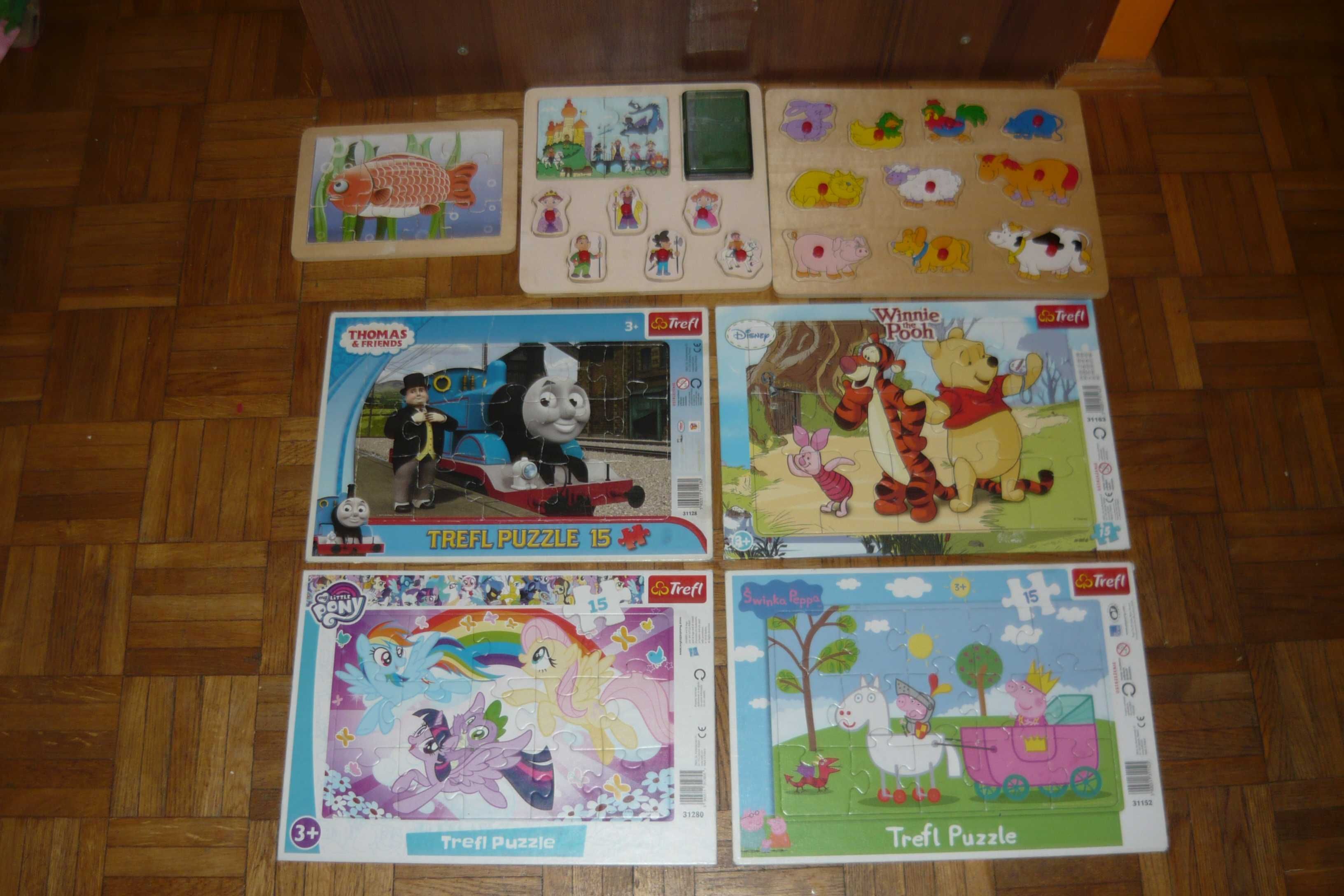 Puzzle Drewniane i Papierowe - Zestaw od najmłodszych lat