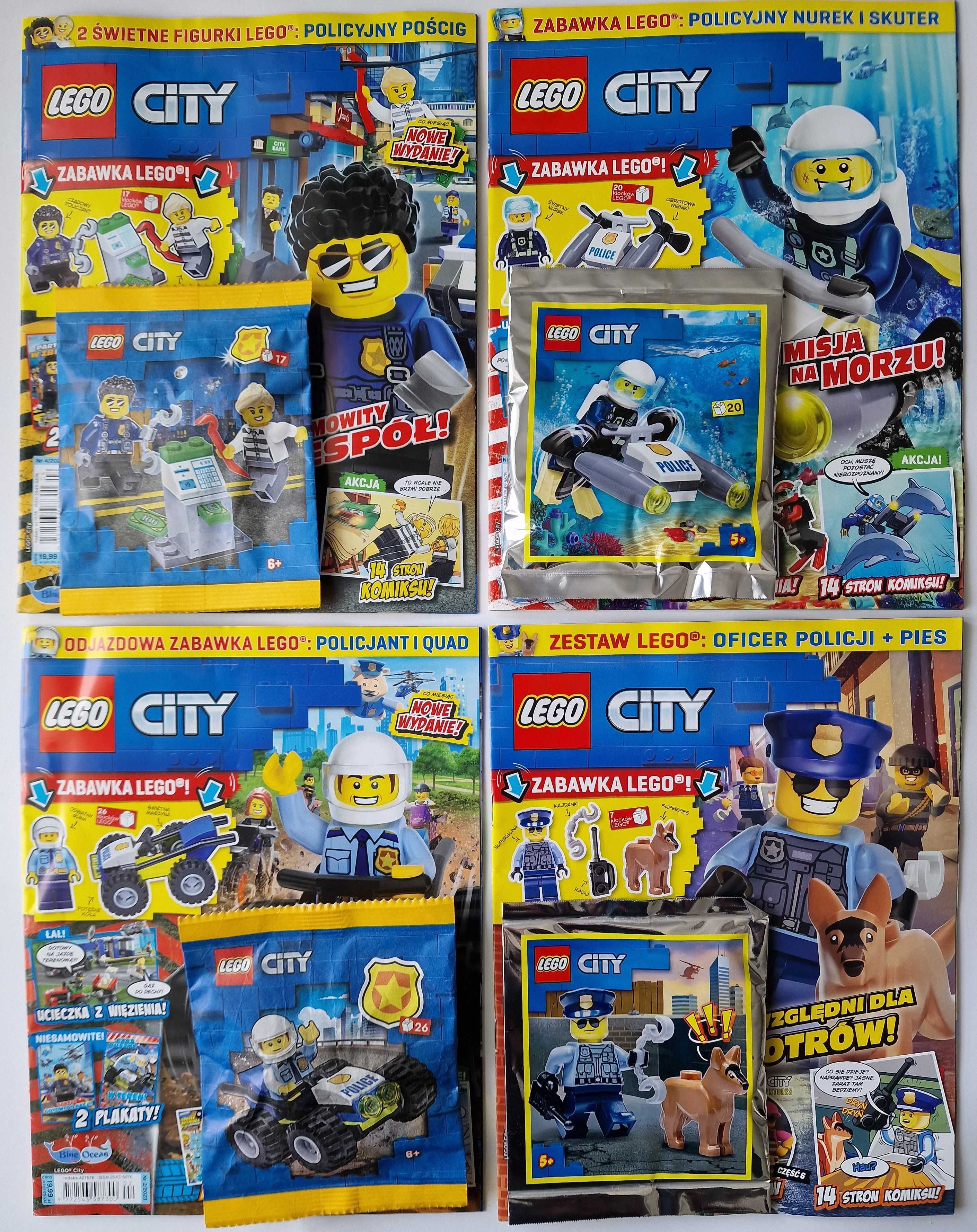 Magazyn Lego CITY + minifigurki klocki lego policja straża k+ GRATIS